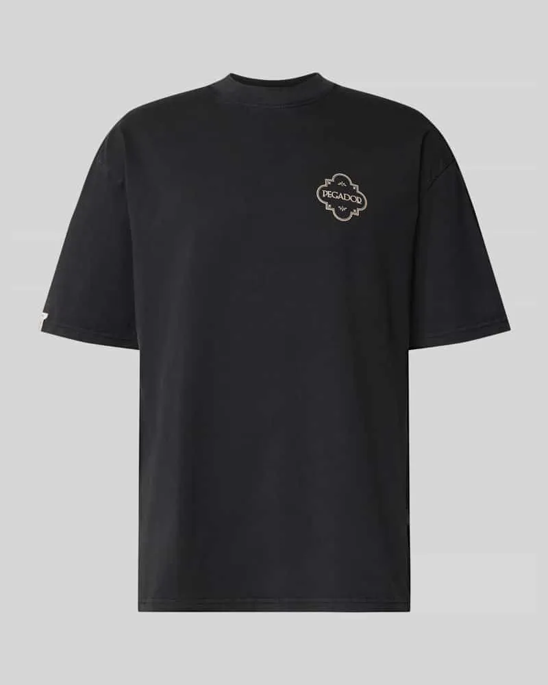 PEGADOR Oversized T-Shirt mit Label-Print Modell 'Paide Anthrazit
