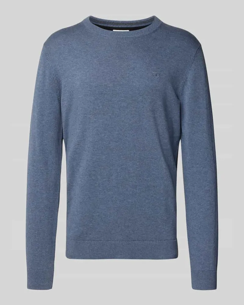 Tom Tailor Regular Fit Strickpullover aus reiner Baumwolle mit Rundhalsausschnitt 