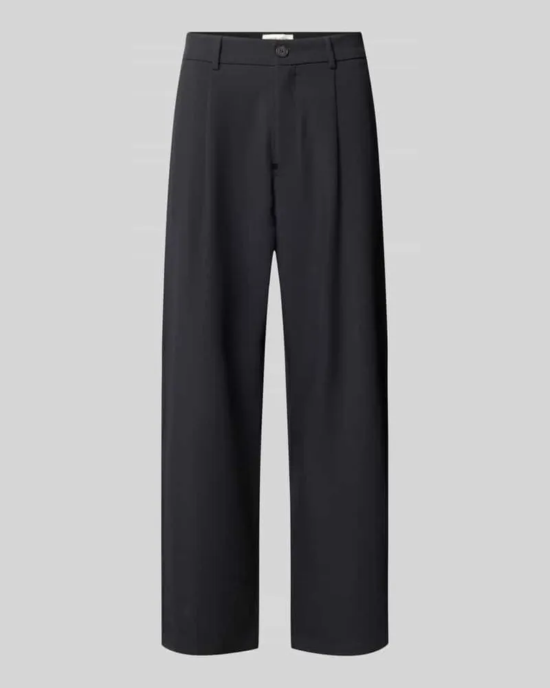 Casual Friday Relaxed Wide Fit Bundfaltenhose Modell 'ASKE Black