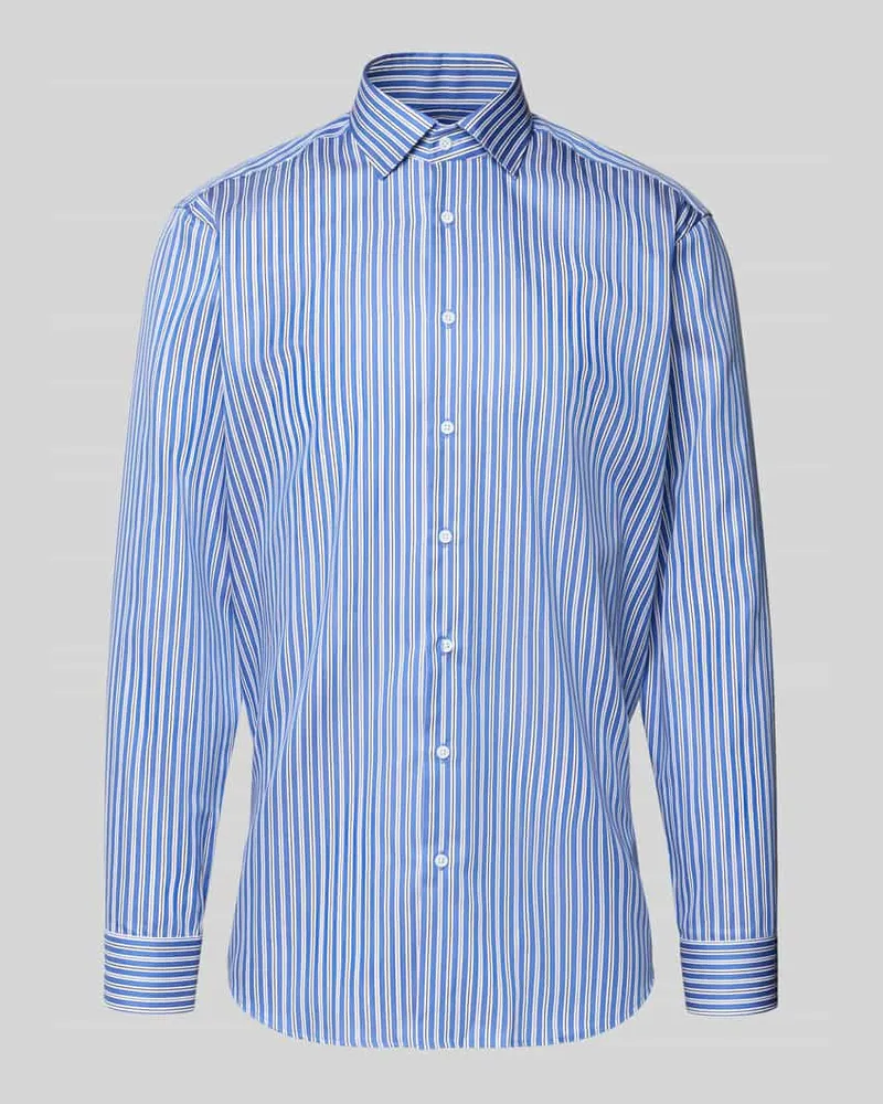 Seidensticker Regular Fit Businesshemd aus Baumwolle mit Kentkragen Royal