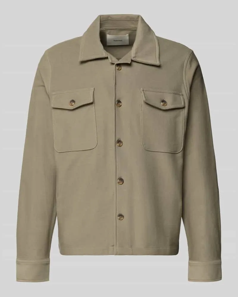 Selected Homme Regular Fit Hemdjacke aus reiner Bio-Baumwolle Modell 'OLIVER Oliv