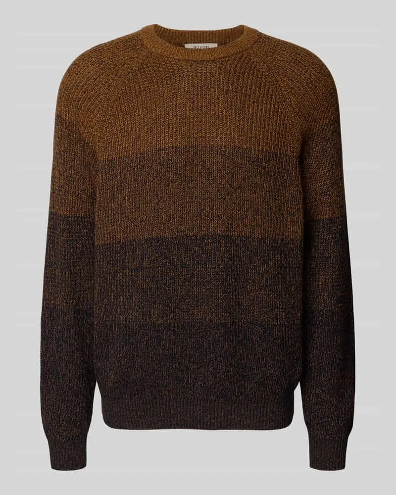 Only & Sons Relaxed Fit Strickpullover aus reiner Baumwolle Modell 'BIRK Mittelbraun