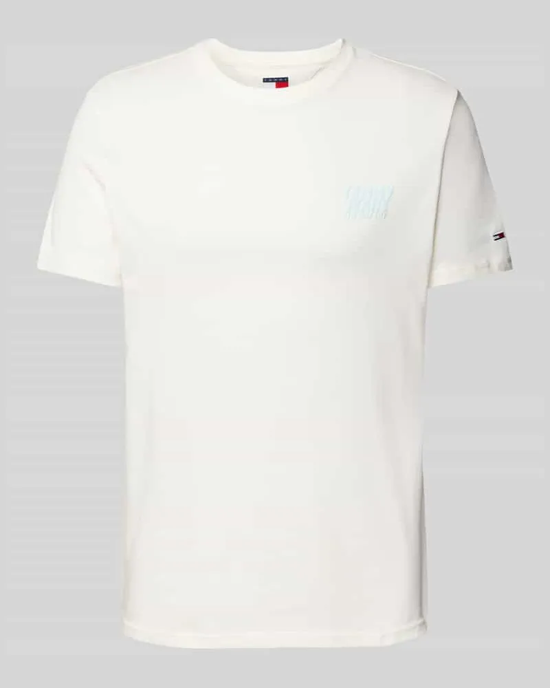 Tommy Hilfiger Regular Fit T-Shirt aus reiner Baumwolle mit Label-Schriftzug 