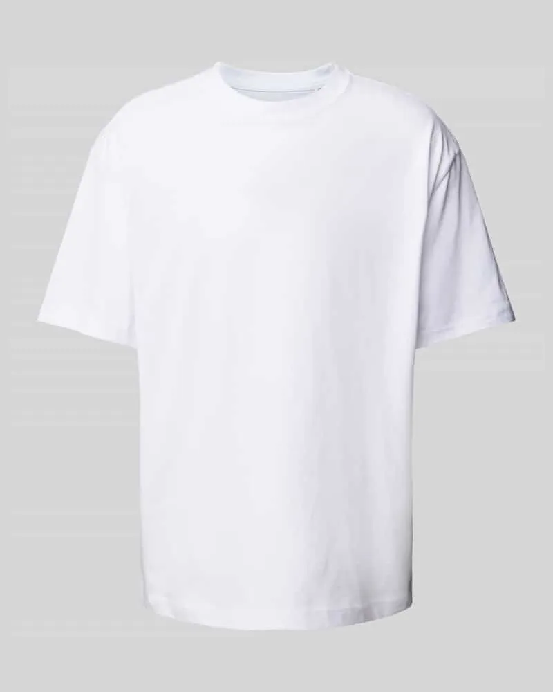 Weekday Oversized T-Shirt mit geripptem Rundhalsausschnitt 