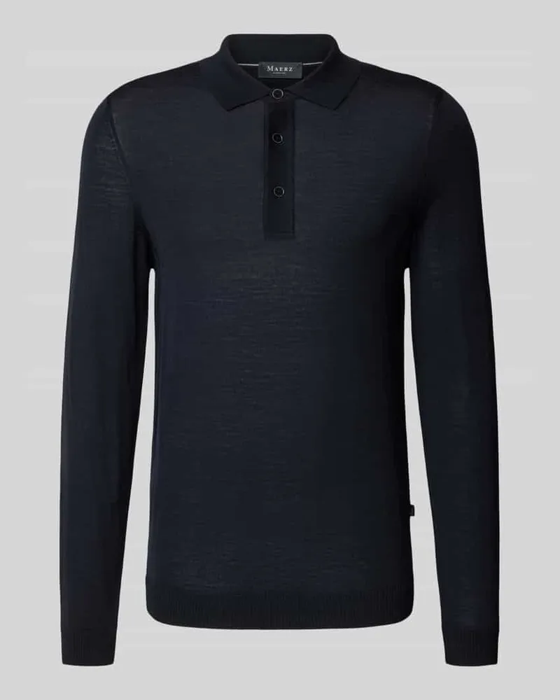 Maerz Regular Fit Strickpullover aus reiner Schurwolle Marine