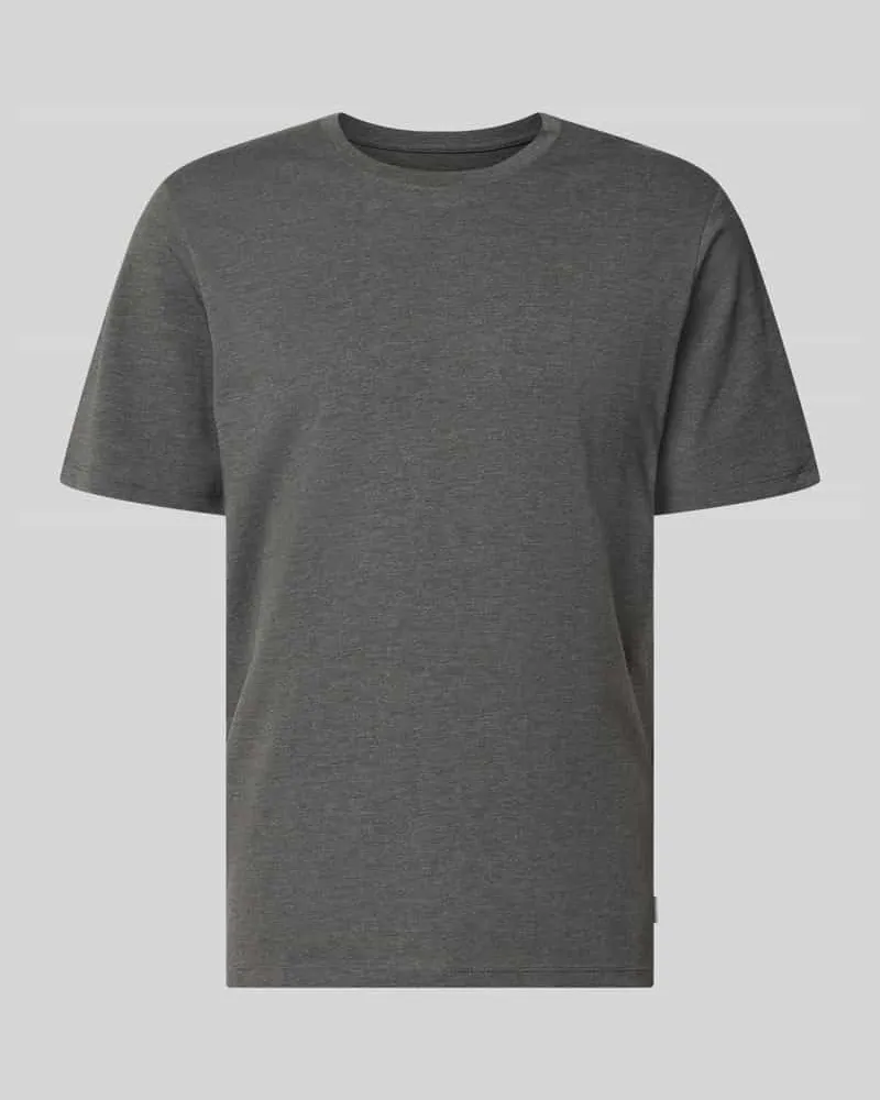 Jack & Jones Regular Fit T-Shirt aus Baumwoll-Mix Modell 'Organic Anthrazit