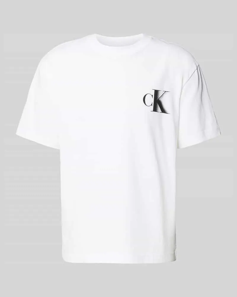 Calvin Klein T-Shirt mit Label-Print und Rundhalsausschnitt 