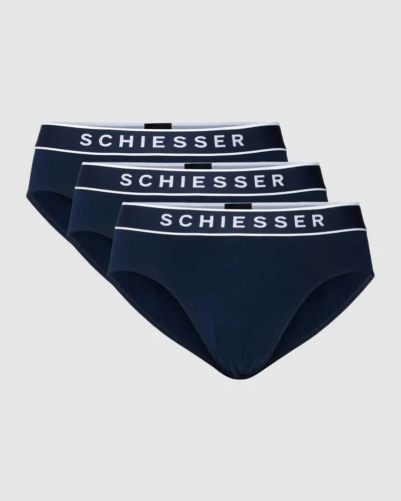 Schiesser Slip mit Logo-Bund im 3er-Pack 