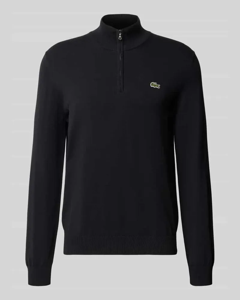 Lacoste Pullover mit Logo-Patch Troyer Black