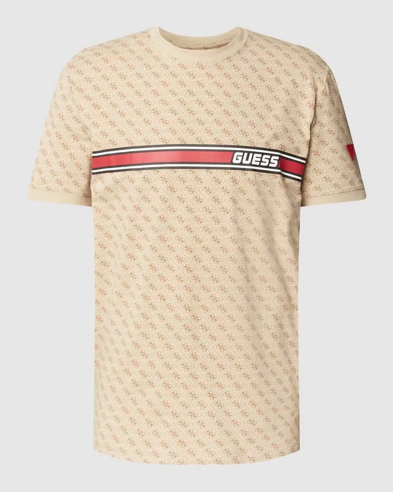 Guess T-Shirt mit Allover-Logo Modell 'JAMEY 
