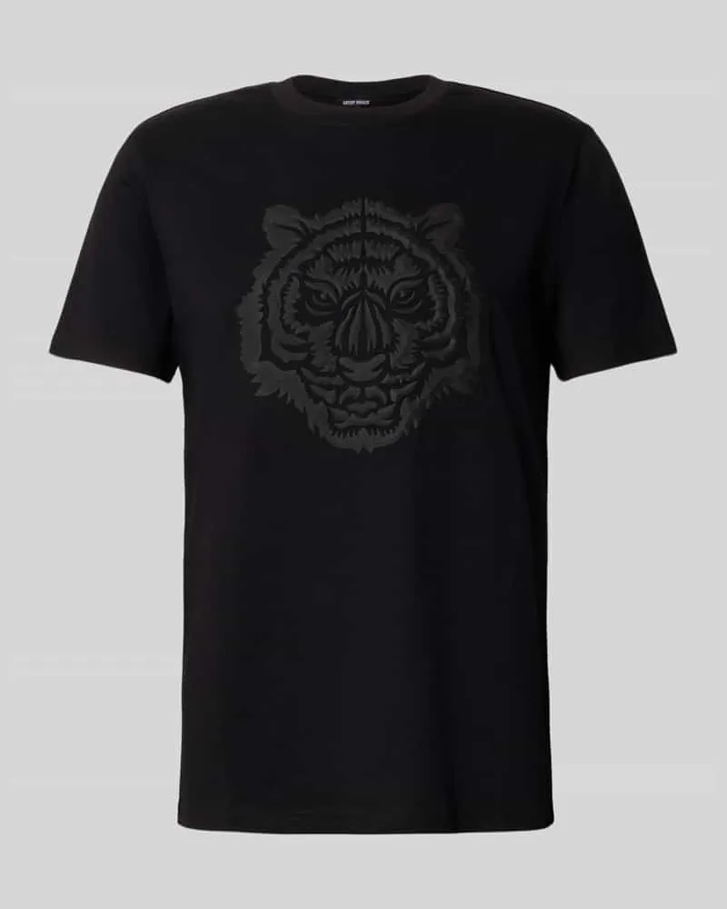 Antony Morato Regular Fit T-Shirt mit Animal-Print Modell 'Jer Black