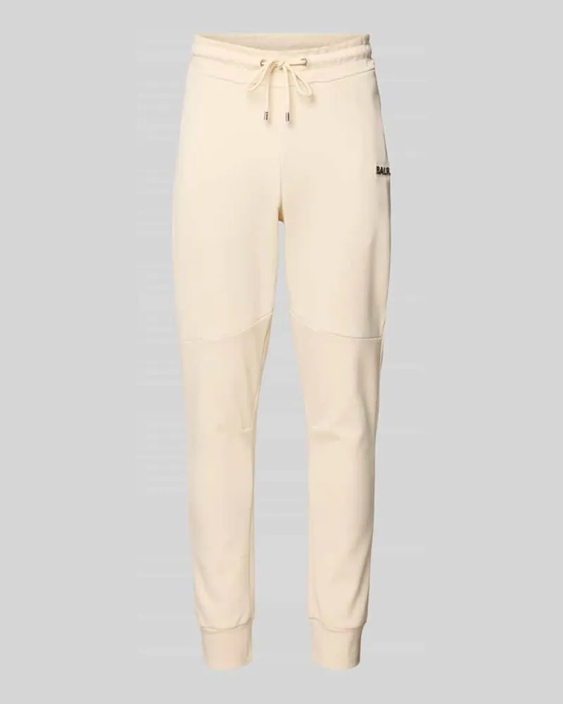 BALR. Regular Fit Sweatpants mit Label-Applikation Offwhite