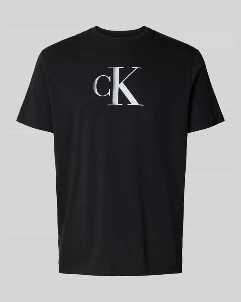 Calvin Klein Regular Fit T-Shirt aus reiner Baumwolle mit Logo-Print 