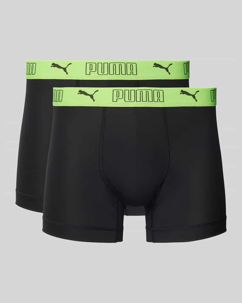 Puma Slim Fit Trunk mit Logo-Stitching im 2er-Pack Black