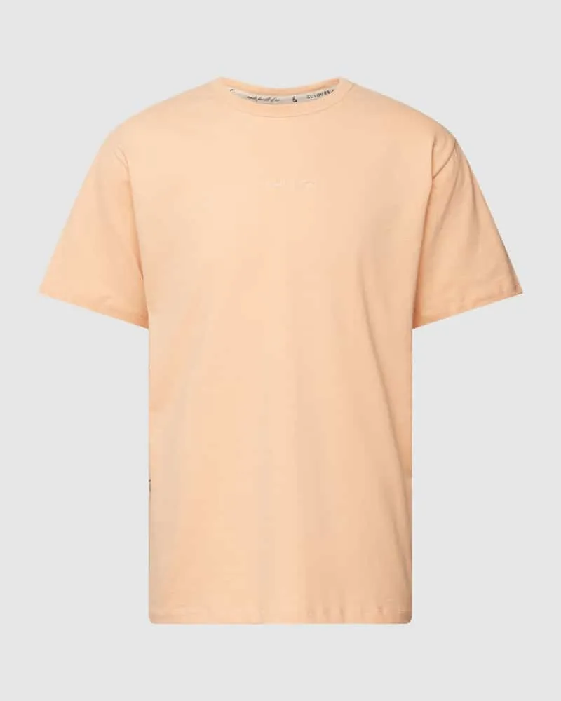 colours & sons T-Shirt mit Label-Stitching Orange