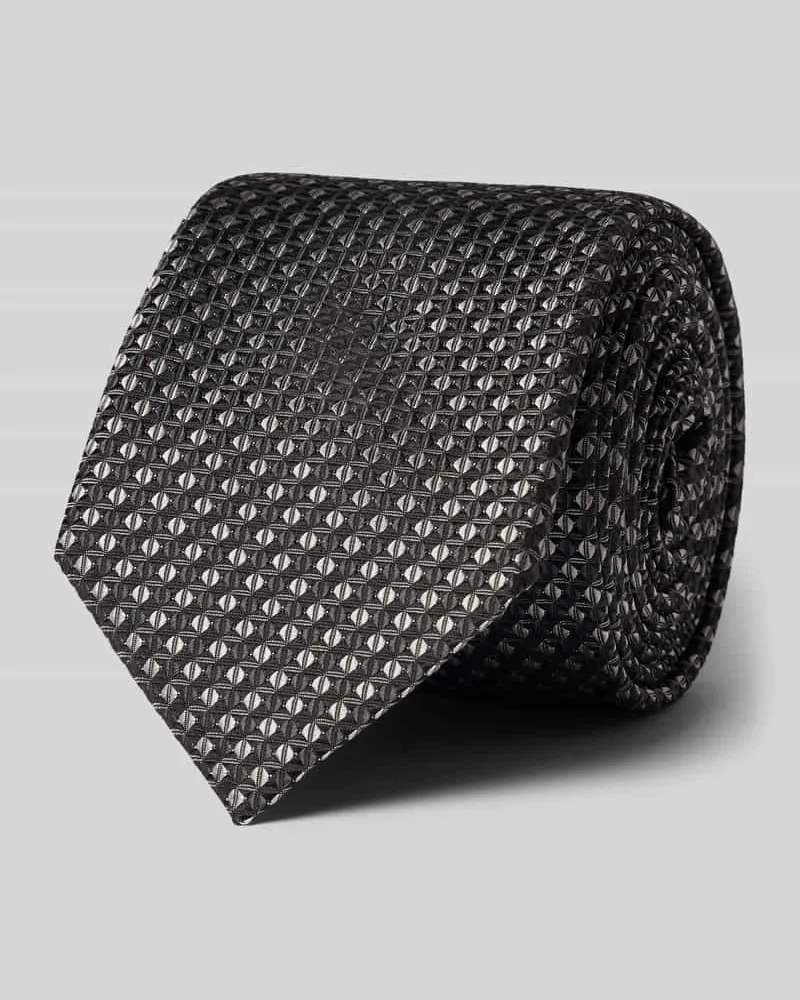 HUGO BOSS Krawatte aus reiner Seide Modell 'TIE Silber