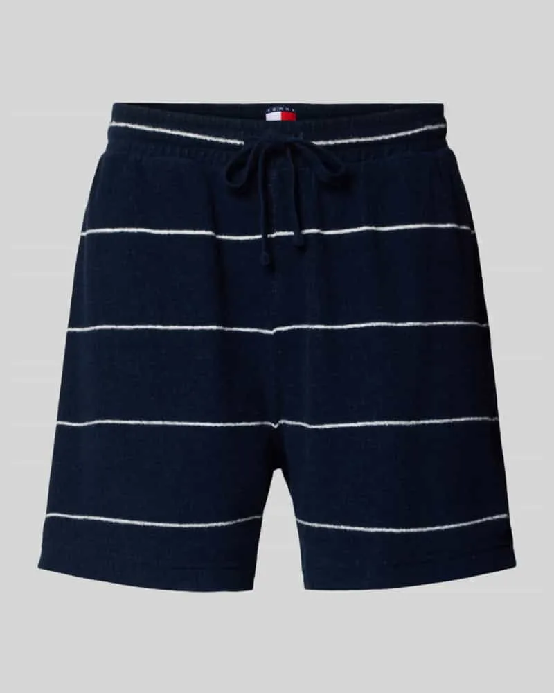 Tommy Hilfiger Regular Fit Shorts aus Baumwoll-Mix Marine
