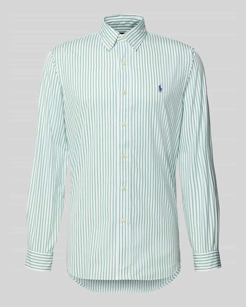Ralph Lauren Custom Fit Freizeithemd mit Button-Down-Kragen Gruen