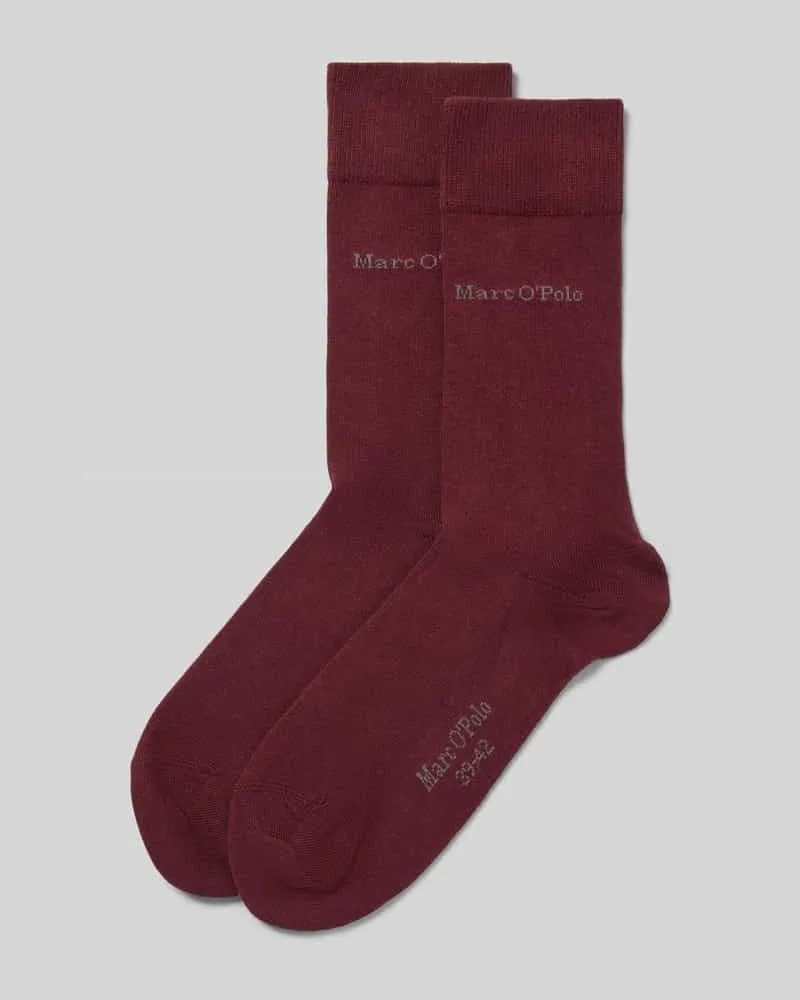 Marc O'Polo Socken mit Logo-Schriftzug im 2er-Pack Dunkelrot
