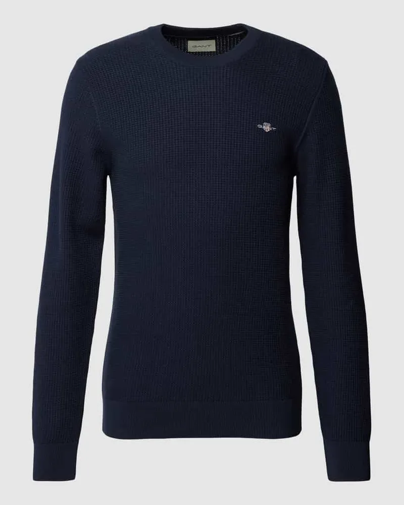 Gant Strickpullover mit Label-Stitching 