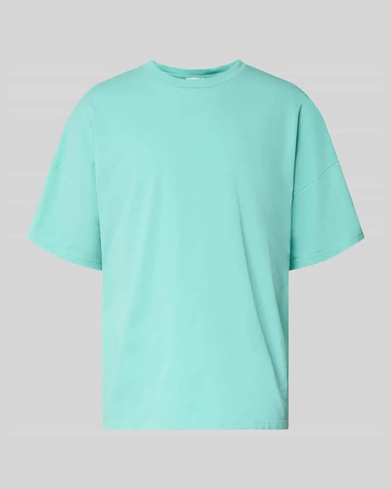 American Vintage T-Shirt mit geripptem Rundhalsausschnitt Modell 'FIZVALLEY Mint