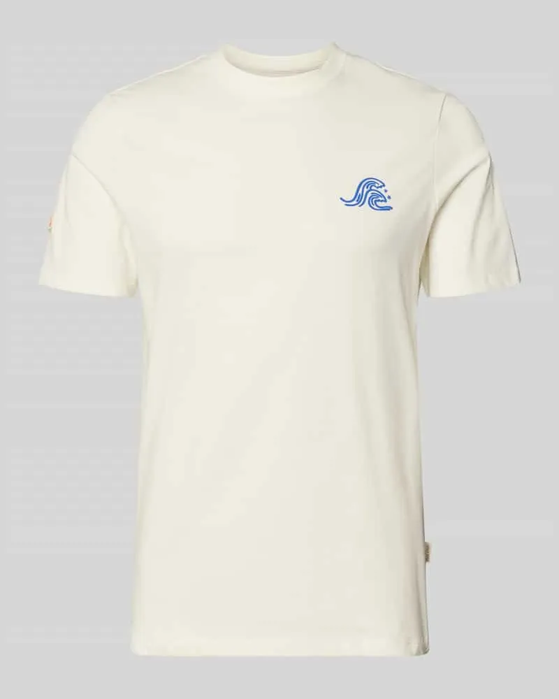 Blend T-Shirt mit Motiv-Print Modell 'SUN ISLAND Weiss