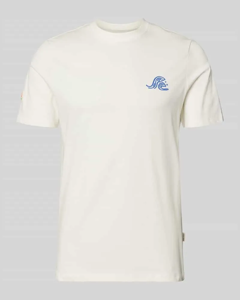 Blend T-Shirt mit Motiv-Print Modell 'SUN ISLAND Weiss