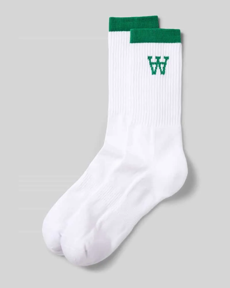 Wood Wood Socken mit elastischem Rippenbündchen und Logo 