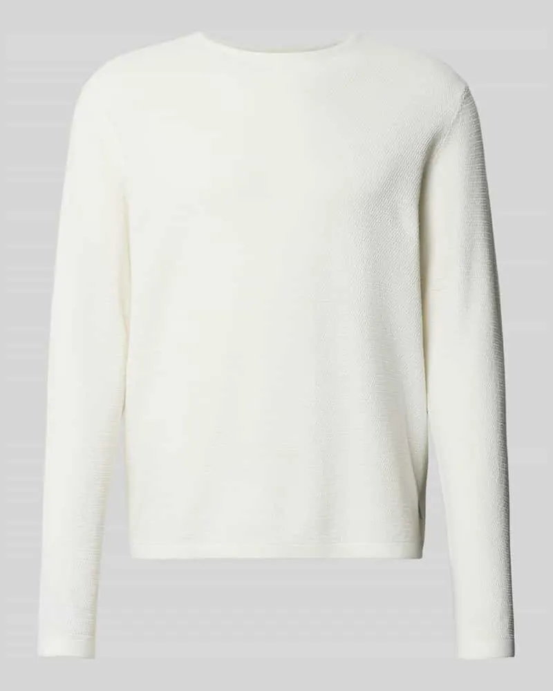 Jack & Jones Strickpullover mit Rundhalsausschnitt Modell 'GEORGE Weiss