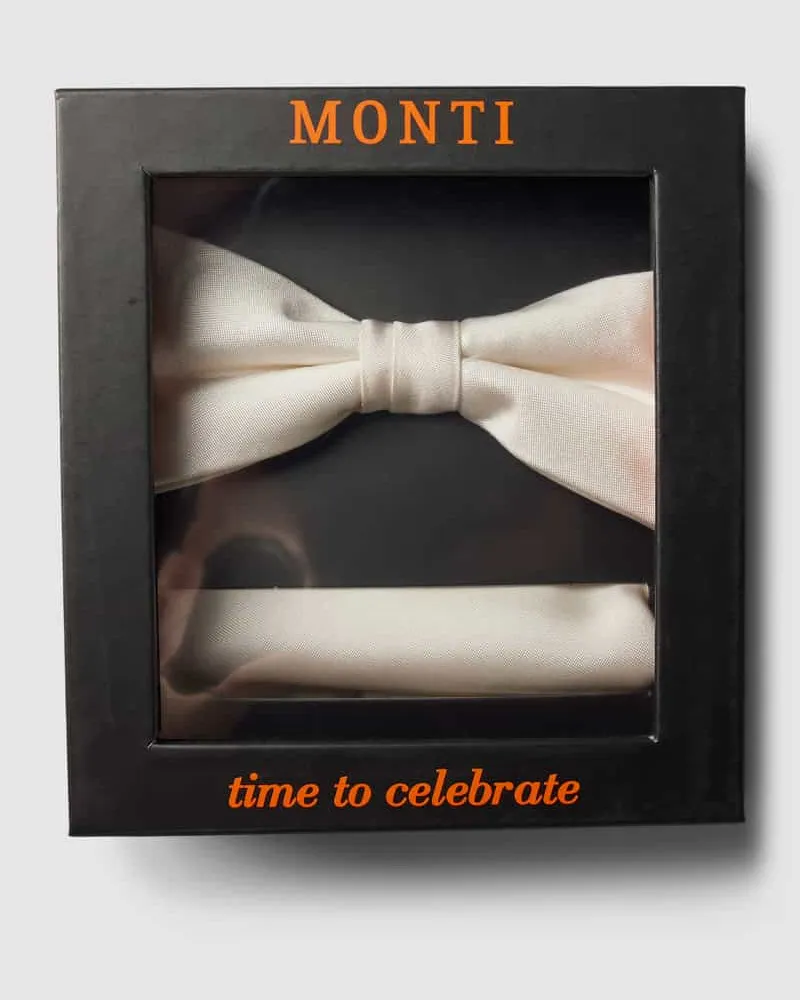 Monti Fliege aus Seide Ecru