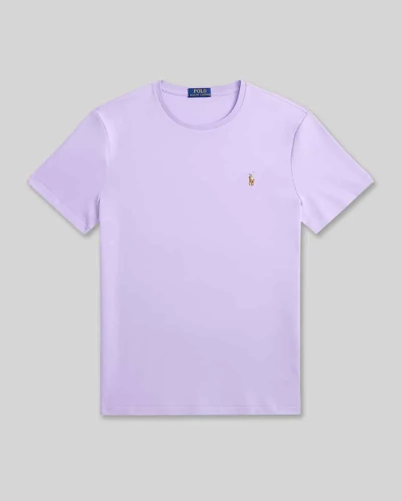 Ralph Lauren Regular Fit T-Shirt aus reiner Baumwolle Lila