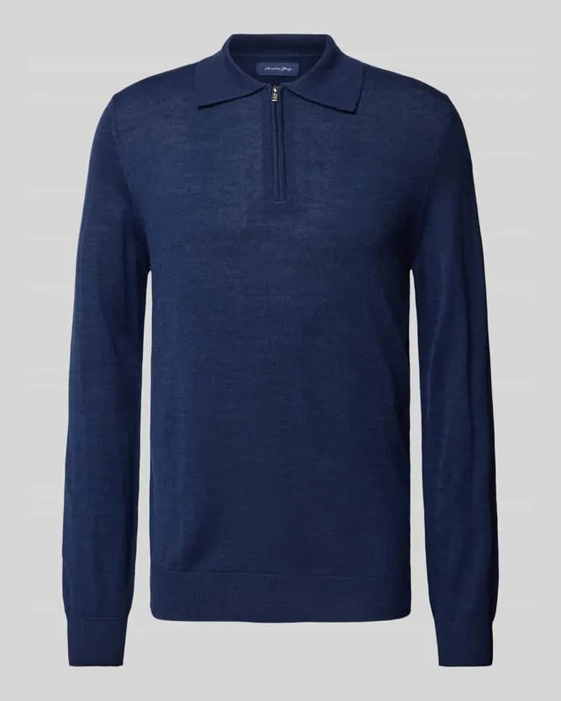 Christian Berg Strickpullover mit kurzem Reißverschluss 