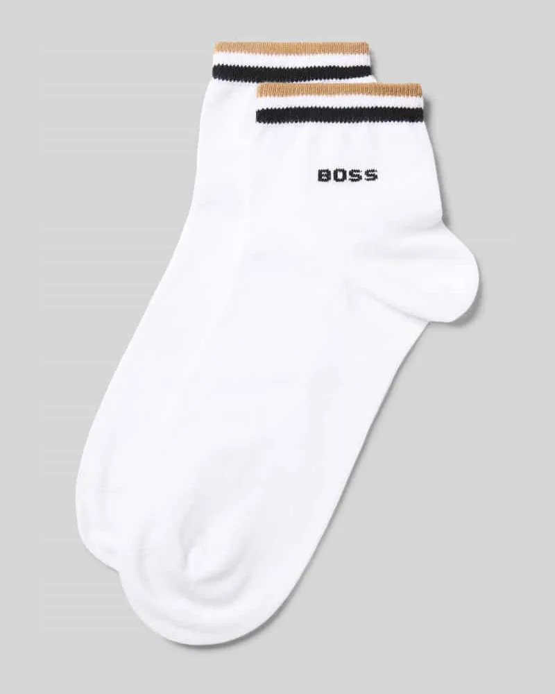 HUGO BOSS Socken mit Label-Print im 2er-Pack Weiss
