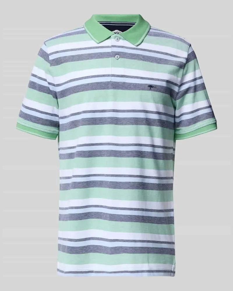 Fynch-Hatton Regular Fit Poloshirt mit Label-Stitching Hellgruen