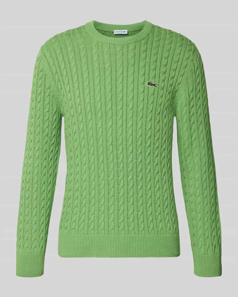 Lacoste Regular Fit Strickpullover aus Baumwoll-Mix Gruen