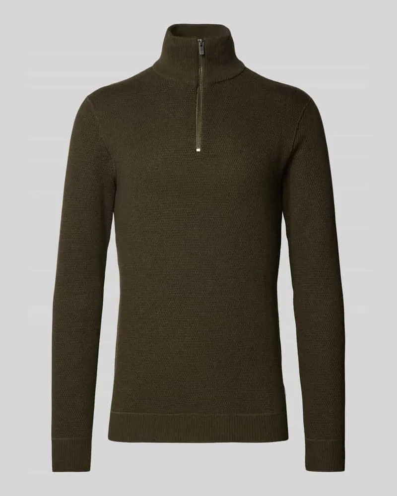 Jack & Jones Strickpullover mit Stehkragen Modell 'BLUCHRISTER 