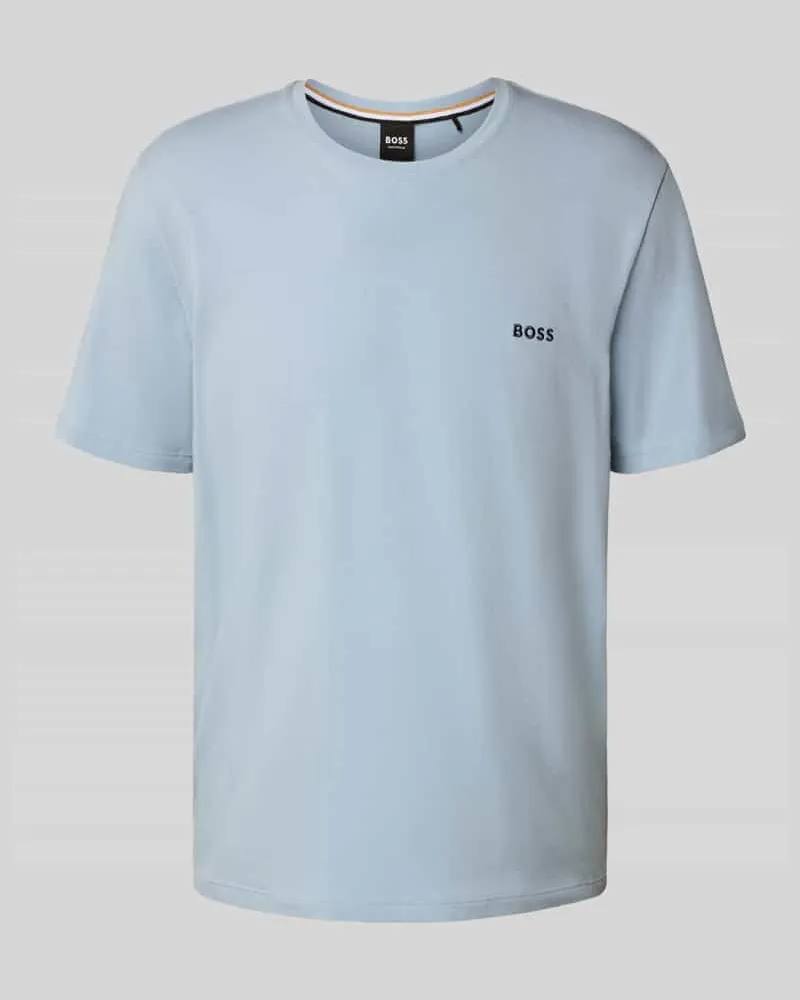 HUGO BOSS Regular Fit T-Shirt aus Baumwoll-Elasthan-Mix Hellblau