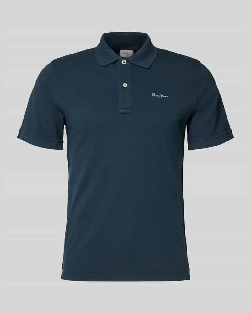 Pepe Jeans Regular Fit Poloshirt aus reiner Baumwolle Modell 'OSCAR Dunkelblau