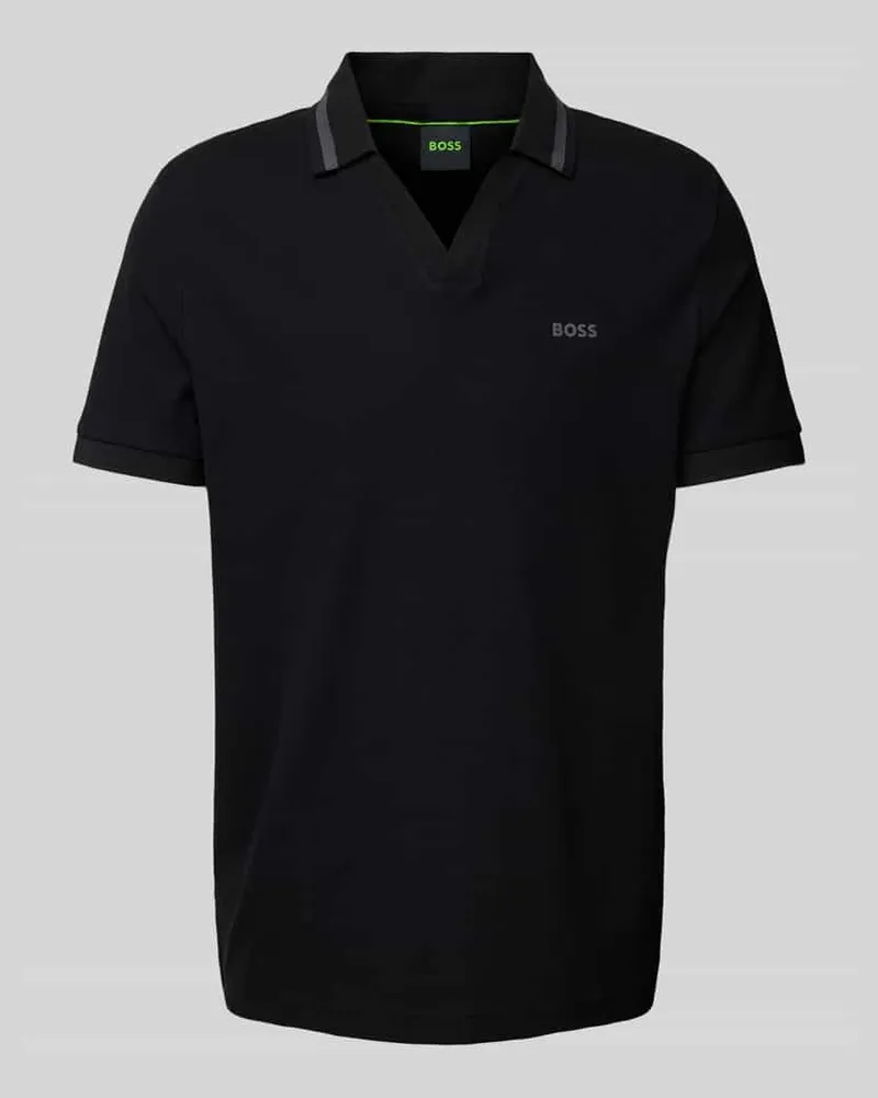 HUGO BOSS Poloshirt mit Label-Print 