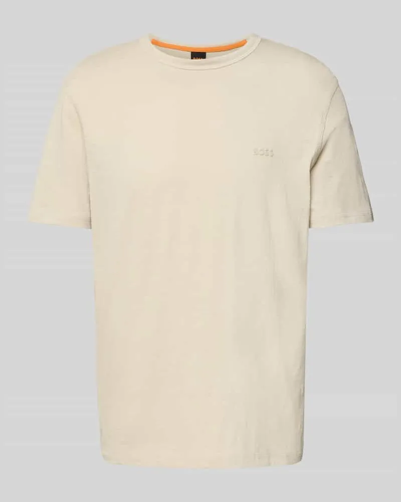 HUGO BOSS Regular Fit T-Shirt aus reiner Baumwolle Modell 'TEGOOD Beige