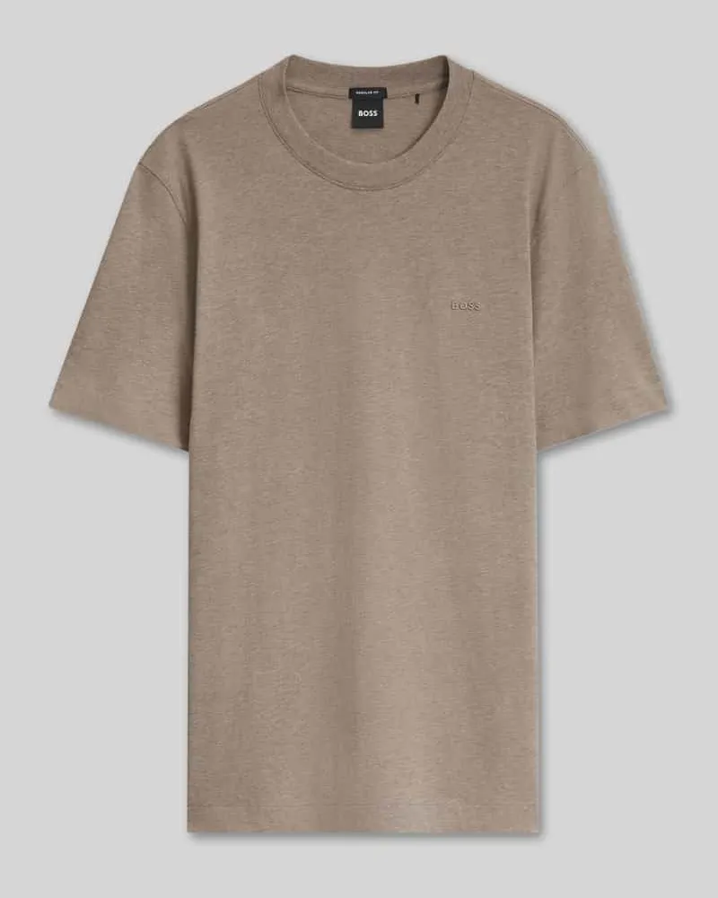 HUGO BOSS T-Shirt mit Rundhalsausschnitt Taupe