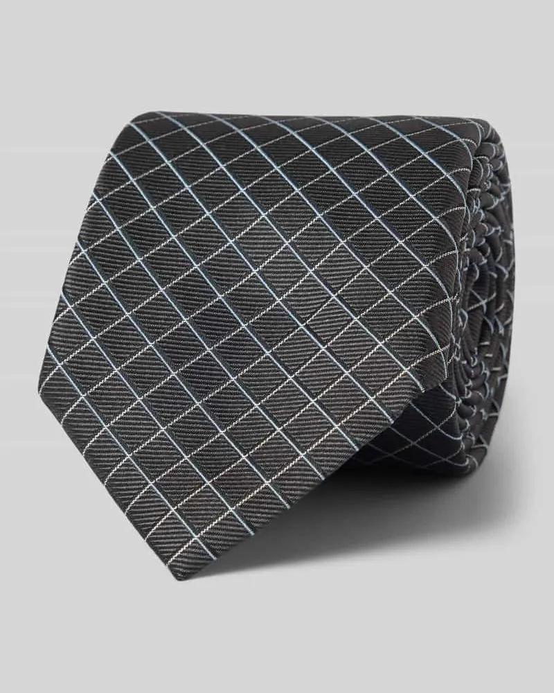 HUGO BOSS Seidenkrawatte mit feinem Sturkturmuster 