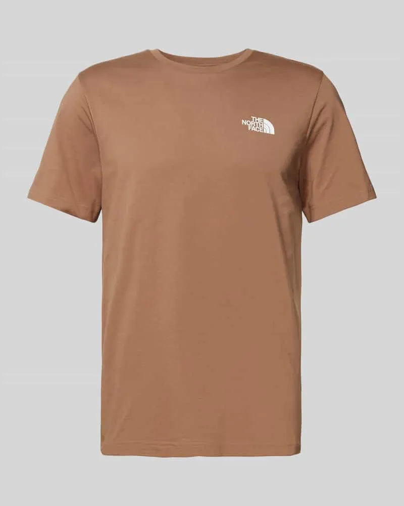 The North Face T-Shirt mit Label-Print Modell 'Simple Dome Hellbraun