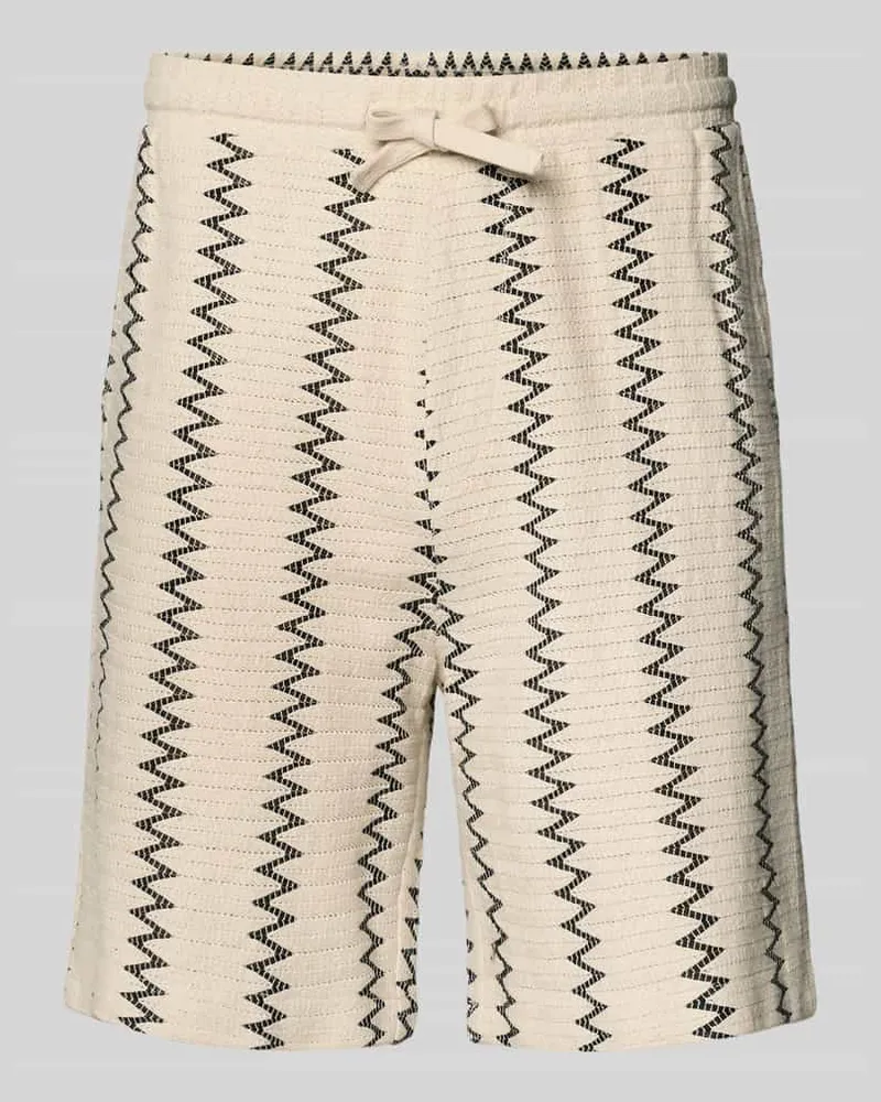 S.Oliver Relaxed Fit Stoffshorts aus Baumwoll-Mix Beige