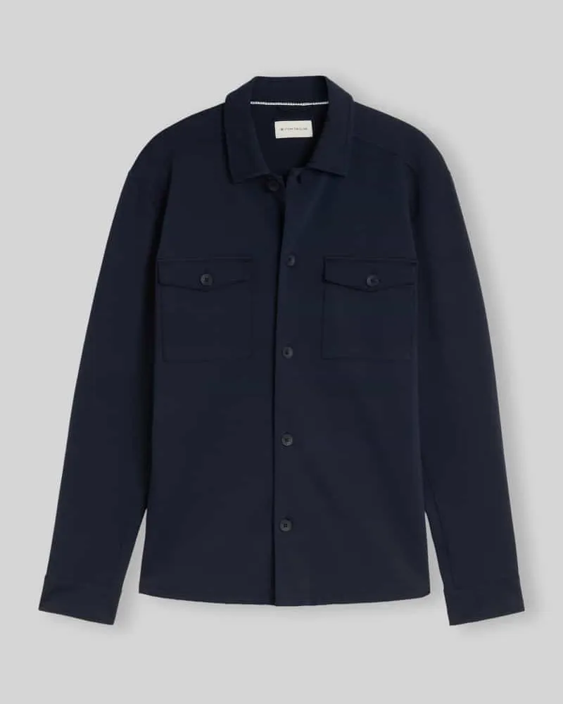 Tom Tailor Regular Fit Freizeithemd aus Baumwoll-Mix Marine