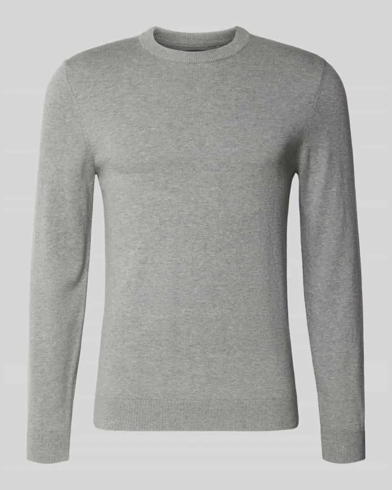 McNeal Strickpullover aus Baumwoll-Kaschmir-Mix mit Rundhalsausschnitt Mittelgrau