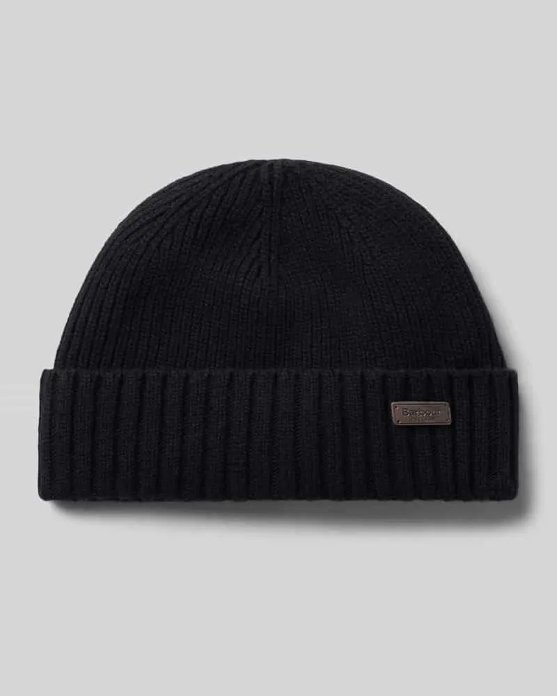 Barbour Beanie mit Logo-Patch Black