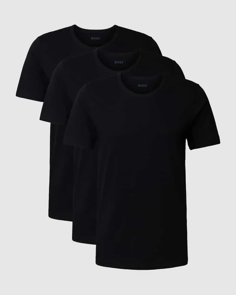 HUGO BOSS T-Shirt mit Label-Stitching im 3er-Pack Modell 'Classic 