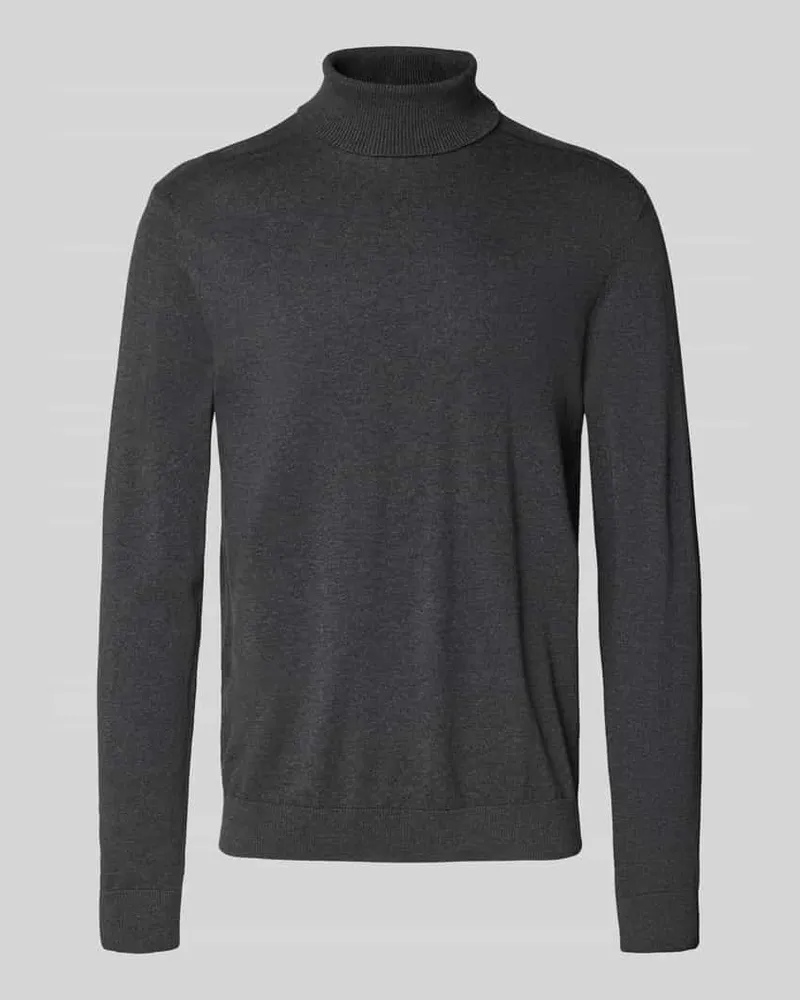 Selected Homme Rollkragenpullover mit gerippten Abschlüssen 