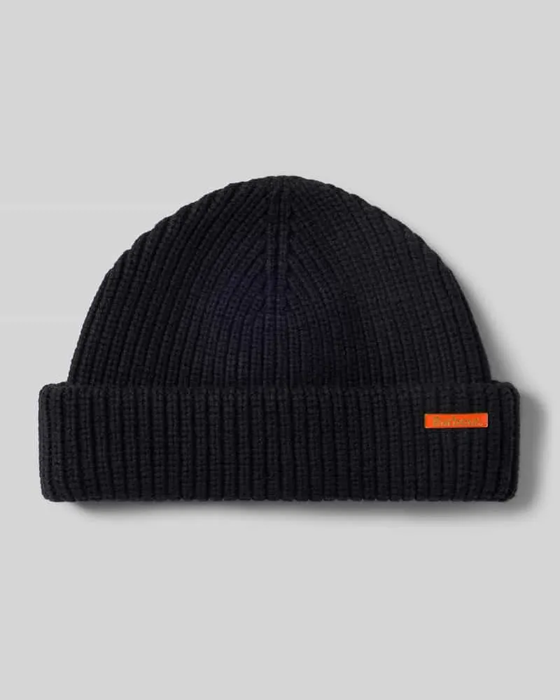 Barbour Beanie aus Baumwoll-Woll-Mix Black
